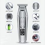 ماشین اصلاح موی صورت کیمی مدل KM-5027، استفاده به صورت خشک و مرطوب، تکنولوژی اصلاح به صورت برش مستقیم، اندازه اصلاح 0.1 تا 3 می