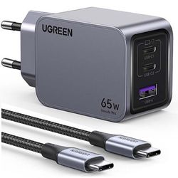 شارژر دیواری 65 وات یوگرین مدل X755-25871 سری Nexode Pro GaN با کابل USB-C