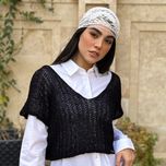 کراپ زنانه آستین سرخود شاهو مدل Brellin