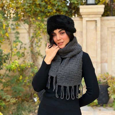 شال گردن زنانه و مردانه دستبافت شاهو مدل Brenlo