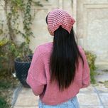 کراپ زنانه آستین بلند دستبافت شاهو مدل Selvaya