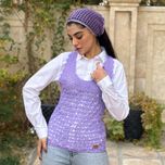 کراپ تاپ زنانه دستبافت شاهو مدل Valmira