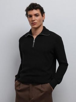 بافت نیم زیپ مشکی / برند ANTIOCH ترکیه