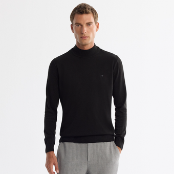 بافت ریز یقه 5 سانتی مشکی ساده آووا / AVVA