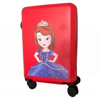 چمدان کودک قرمز پرنسس سوفیا سایز  24