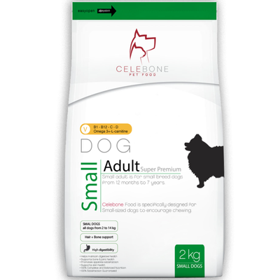 غذای خشک سگ کوچک بالغ سوپر پرمیوم سلبن / Celebone small breed adult dry dog food with chicken flavor