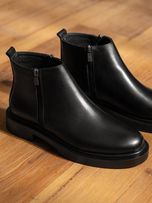 بوت مشکی دو زیپ sho273