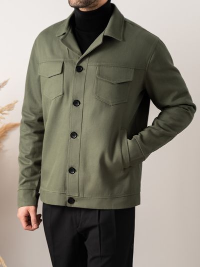 کت کتان سبز کارلوتی کد c240