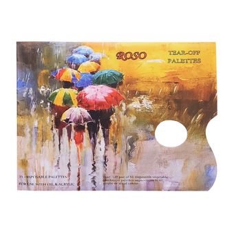 پالت رنگ یکبار مصرف روسو بسته 35 عددی