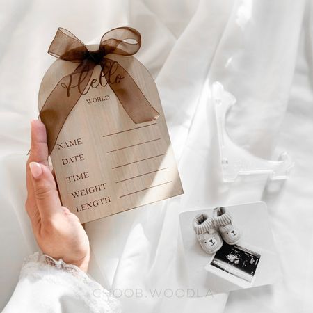 اکسسوری چوبی بیوگرافی نوزاد