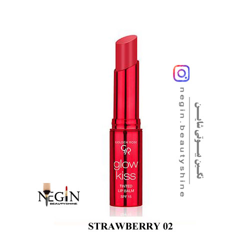 تینت لب جامد گلدن رز اصل STRAWBERRY-02