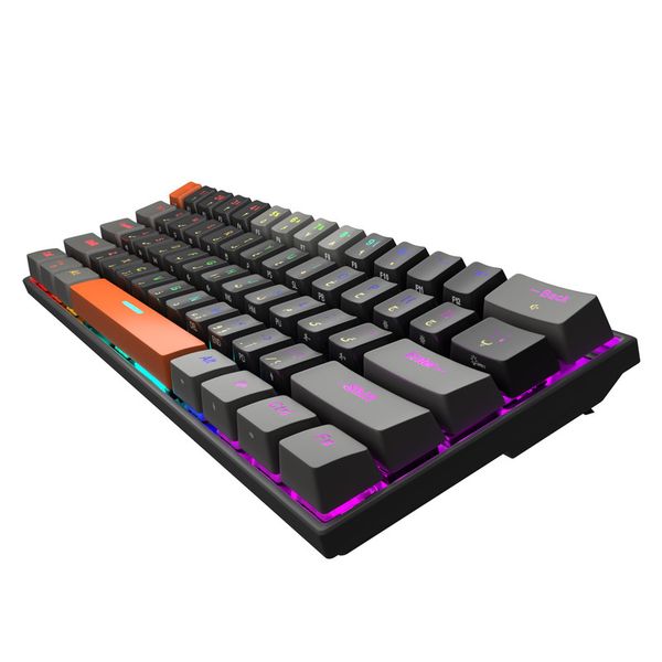 کیبورد گیمینگ تسکو مدل GK 8161، مکانیکال سوییچ نقره‌ای، Tenkeyless، نورپردازی RGB