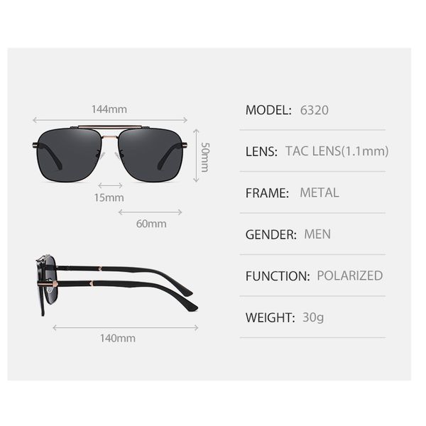 عینک آفتابی مردانه مدل 6320C84-P101 Polarized