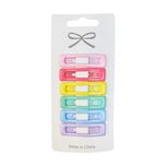 گیره مو زنانه مدل تق تقی پاستیلی کد 4012ak بسته 6 عددی