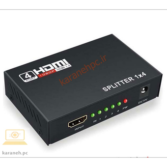 اسپلیتر HDMI چهار پورت وی نت V-NET V-SPHD1404 V-NET V-SPHD1404 HDMI 1.4-4K Splitter 1×4 with Adaptor