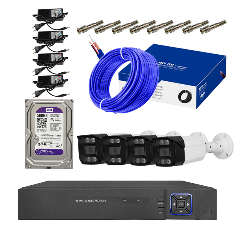 پکیج دوربین مداربسته 4 دوربین