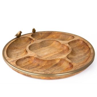 اردو خوری گلدکیش مدل گلدن برد گرد پنج خانه کد GK829427