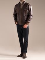 کاپشن چرم طبیعی کارلوتی کد  j200