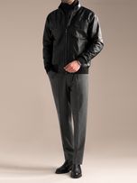 کاپشن چرم طبیعی مشکی j193