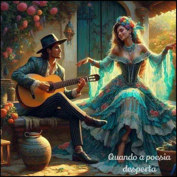 نقاشی الماسی بوم سایز 30 در 40 طرح موسیقی و عشق اسپانیایی