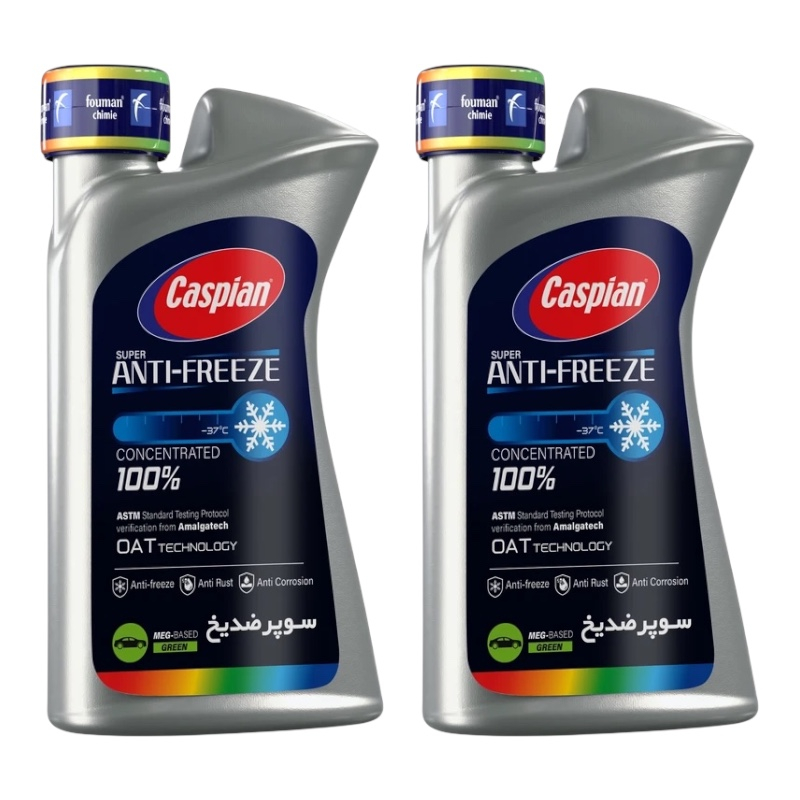 ضدیخ و ضدجوش 100 درصد خالص  کاسپین مدل Four Seasons حجم 900 میلی‌ لیتر بسته 2 عددی