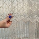 پرده تیکودکو مدل خامه‌دوزی گیپور bradley9110 سایز 300x280 سانتی متر