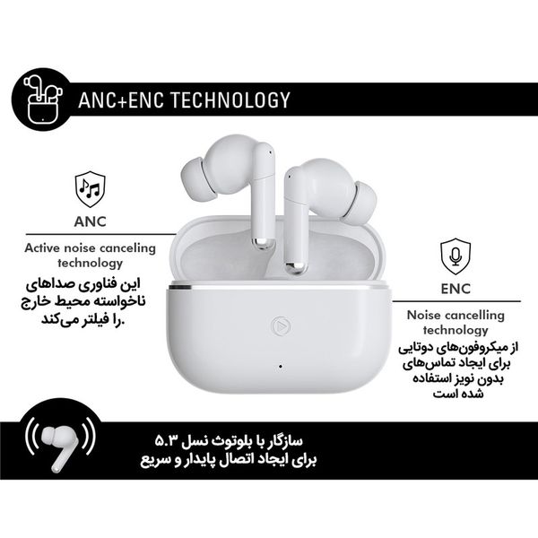 هندزفری بی سیم فورس مدل FPYTWSINTRAANCRW با گارانتی شرکتی