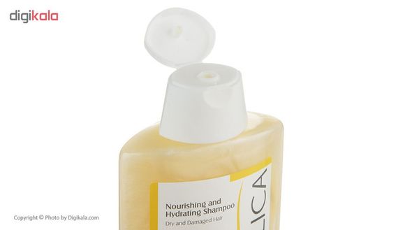 شامپو تقویتکننده مو فولیکا مخصوص موهای خشک و آسیبدیده، حجم 200 میلیلیتر مدل Nourishing And Hydrating، حاوی کراتین و ترکیبات ن
