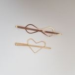 گیره مو زنانه مدل قلب و بی نهایت بسته 2 عددی