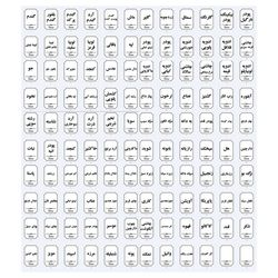 برچسب مدل نظم دهنده ادویه و حبوبات و سبزیجات بسته 120 عددی
