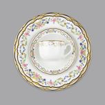 سرویس غذاخوری 102 پارچه 12 نفر چینی زرین ایران مدل گلستان سری ایتالیا اف درجه عالی