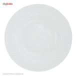 سرویس غذاخوری 28 پارچه چینی زرین ایران سری رادیانس مدل سفید درجه یک