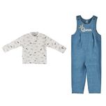 ست تی‌شرت آستین بلند و سرهمی دخترانه مدل MDSS-CH6512