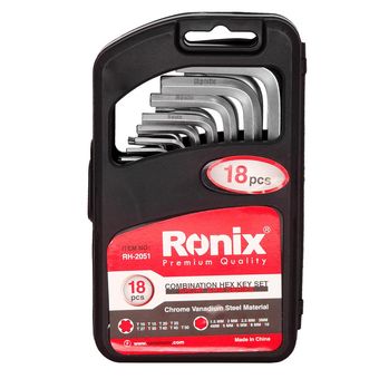 آچار آلن رونیکس مدل ART-LA-R18 مجموعه 18 عددی