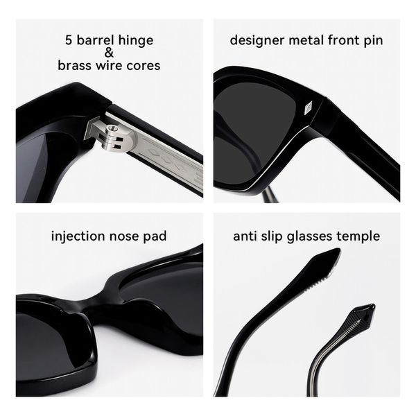 عینک آفتابی ویفرر (Wayfarer) آلبرت وگ مدل SZ8104 Obsidian