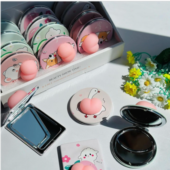 آینه هلویی بی ادب مدل گرد جیبی 2طرفه