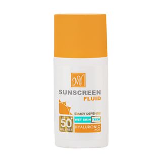 فلوئید ضدآفتاب بدون ‌رنگ مای، SPF50، مدل Hyaluronic Acid، مناسب انواع پوست و حجم 50 میلی‌لیتر، محافظت کننده در برابر اشعه UVA ،U