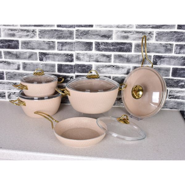 سرویس پخت و پز 10 پارچه ام جی اس مدل فورج ماربل