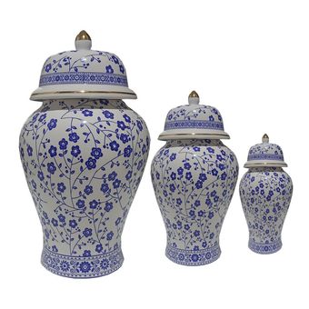 بانکه مدل جینجر جار طرح گلریز کد 125 مجموعه سه عددی