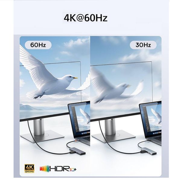 هاب 7 پورت USB-C باسئوس مدل BS-OH159 (گارانتی 24 ماهه آونگ)