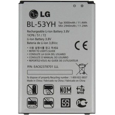 باتری موبایل مدل BL-53YH ظرفیت 3000 میلی آمپر ساعت مناسب برای گوشی ال جی G3