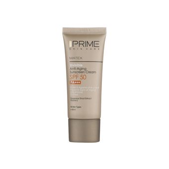 کرم ضد آفتاب بدون رنگ پرایم SPF50 مدل Matex Colorless محافظ UVA ،UVB و +++PA ضد چروک، ضد پیری، مناسب انواع پوست حجم 40 میلی‌لیتر