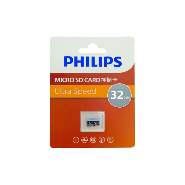 کارت حافظه microSD فیلیپس 32 گیگابایت مدل A1-V30 کلاس 10 | سرعت بالا UHS-I