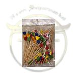 سیخ چوبی قلب رنگی 100 عددی