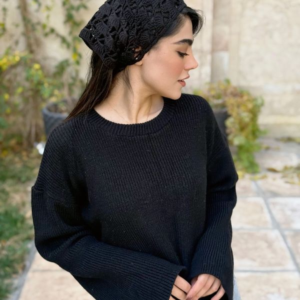 کراپ زنانه آستین بلند شاهو مدل Talynora