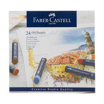 پاستل روغنی 24 رنگ فابر کاستل