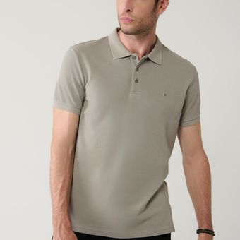 پلوشرت آستین کوتاه طوسی AVVA