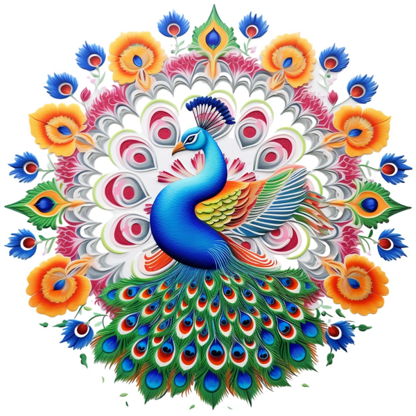 برچسب ضدآب و ضدخش اجسام نقش طاووس