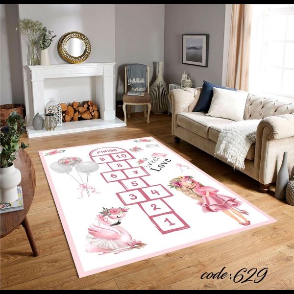 روفرشی کشدار و فرشینه ترمزدار شیراز طرح کودک زیبا - کد 629