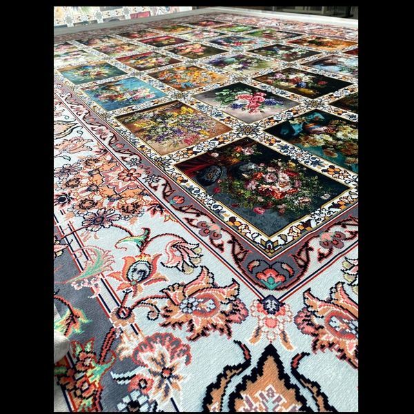 روفرشی کشدار ‌و فرشینه ترمزدار شیراز طرح گلستانه - کد 227